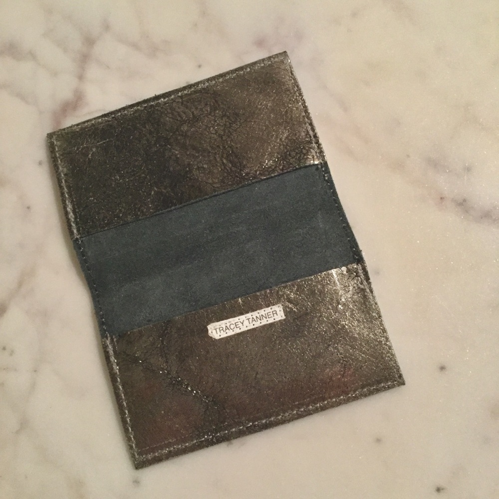 tracey tanner handmade leather flap cardholder